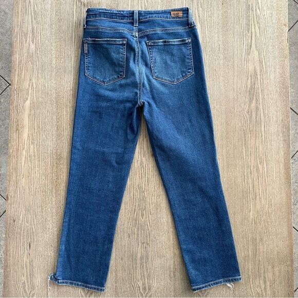 PAIGE | HOXTON SLIM CROP High-Rise Jeans w/Chopped Fray Hem In "CROATIA", Sz 27 - Picture 9 of 9